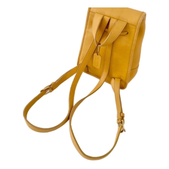 Coach Vintage 9960 Daypack In Canary Yellow Leather USA main image 9